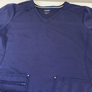 Women's Scrubstar Ultimate Criss Cross V-Neck 3XL Scrub‎ Top Stretch NAVY